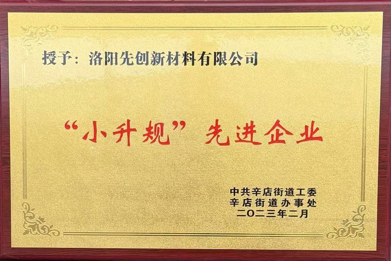 “小升規(guī)“先進(jìn)企業(yè)